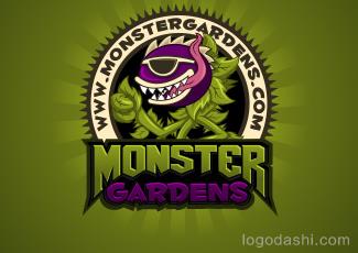 怪物花园标志logo设计，品牌vi设计