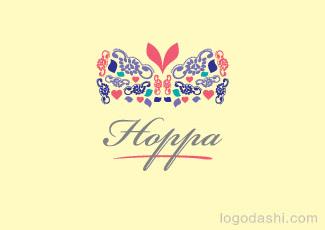 Hoppa品牌服饰标志logo设计，品牌vi设计