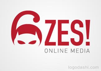 ZES网络媒体标志logo设计，品牌vi设计