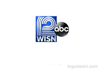 美国闻网站WISN标志标志logo设计，品牌vi设计
