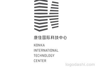 康佳国际科技中心标志logo设计，品牌vi设计