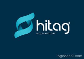 HITAG生物科技标志logo设计，品牌vi设计