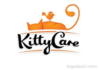 kittycare标志logo设计，品牌vi设计