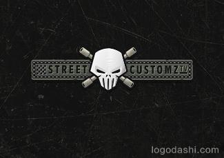 StreetCustomz车手在线社区标识标志logo设计，品牌vi设计