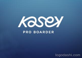 KASEY滑板俱乐部商标标志logo设计，品牌vi设计