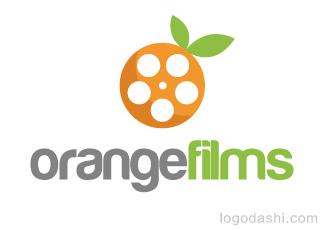 鲜橙电影标志logo设计，品牌vi设计