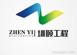 圳颐工程标志logo设计，品牌vi设计