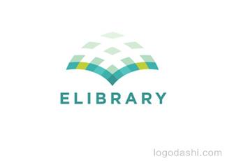 电子图书馆logo标志logo设计，品牌vi设计