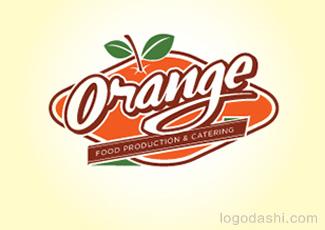 橙汁饮品店标志logo设计，品牌vi设计