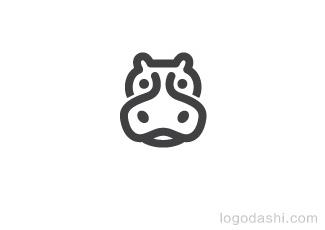 河马图标标志logo设计，品牌vi设计