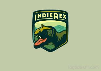 IndieRex恐龙游戏标志logo设计，品牌vi设计