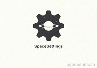 齿轮与行星标志logo设计，品牌vi设计