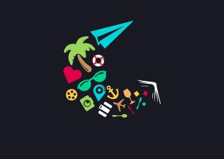 旅游度假logo标志logo设计，品牌vi设计