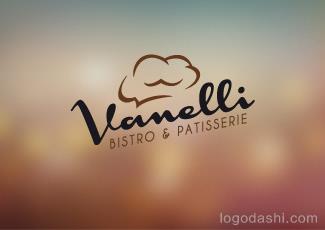 瓦内利酒馆糕点店标志logo设计，品牌vi设计