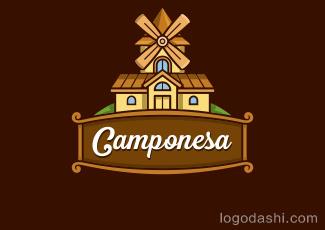 Camponesa餐厅logo标志logo设计，品牌vi设计