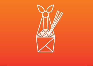 食物运送标志logo设计，品牌vi设计