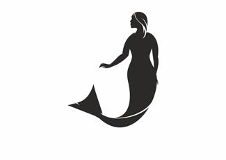 美人鱼logo标志logo设计，品牌vi设计