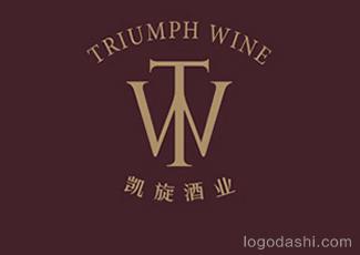 凯旋酒业标志logo设计，品牌vi设计