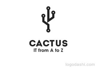 CACTUS商标标志logo设计，品牌vi设计