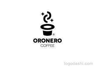 ORONERO咖啡馆标志logo设计，品牌vi设计