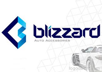 Blizzard进行汽车用品标志logo设计，品牌vi设计