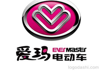 爱玛电动车标志标志logo设计，品牌vi设计