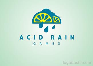 酸雨游戏标志logo设计，品牌vi设计