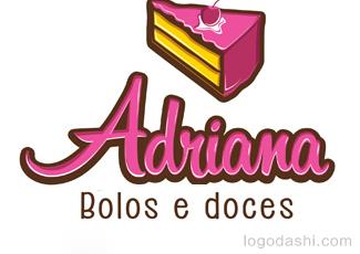 阿德里安娜甜品店标志logo设计，品牌vi设计