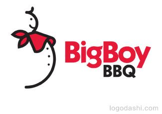 大男孩烧烤餐厅logo标志logo设计，品牌vi设计