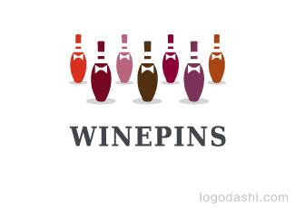 winepins标志标志logo设计，品牌vi设计