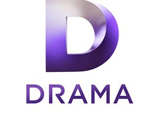 英国戏剧频道Drama标志logo设计，品牌vi设计