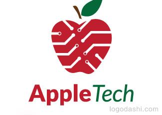 苹果技术标志logo设计，品牌vi设计