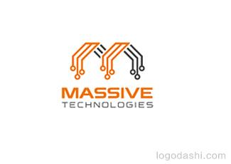 MASSIVE标志标志logo设计，品牌vi设计