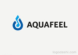 Aquafeel标志标志logo设计，品牌vi设计