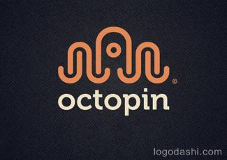 Octopin标志logo设计，品牌vi设计