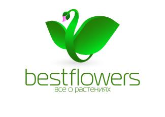 bestflowers鲜花店标志logo设计，品牌vi设计