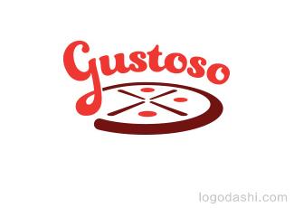 GUSTOSO比萨餐厅标志logo设计，品牌vi设计