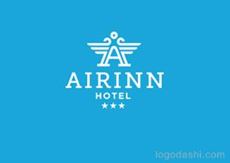 Airinn酒店标志标志logo设计，品牌vi设计