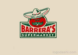 Barreras超市标志标志logo设计，品牌vi设计