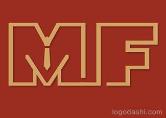 MF西服商标标志logo设计，品牌vi设计