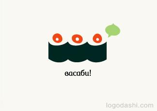 寿司店标志logo设计，品牌vi设计