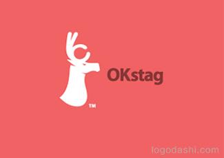 OK鹿标志logo设计，品牌vi设计