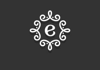 e字母图标标志logo设计，品牌vi设计