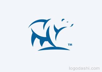 北极熊商标标志logo设计，品牌vi设计