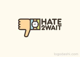 Hate2Wait自由师标识图形标志logo设计，品牌vi设计