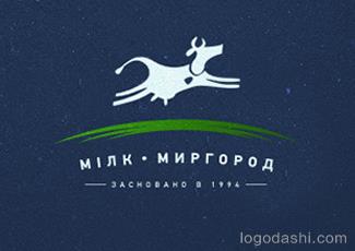 乌克兰牛奶制造商标志logo设计，品牌vi设计
